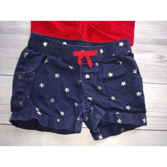 Girls red blue summer outfit size 4 - Picture 3 of 5